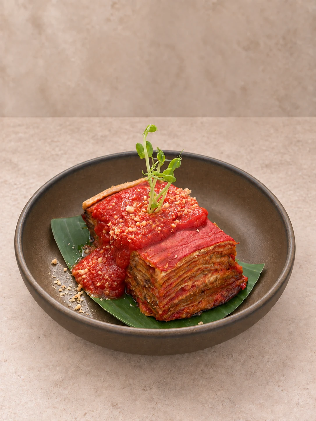 Kapuhala Parmigiana in the approved calm menu photo style